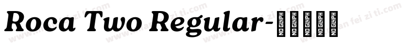 Roca Two Regular字体转换